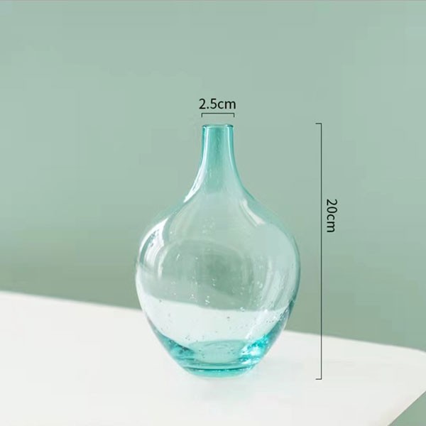 Green Round Glass Vase