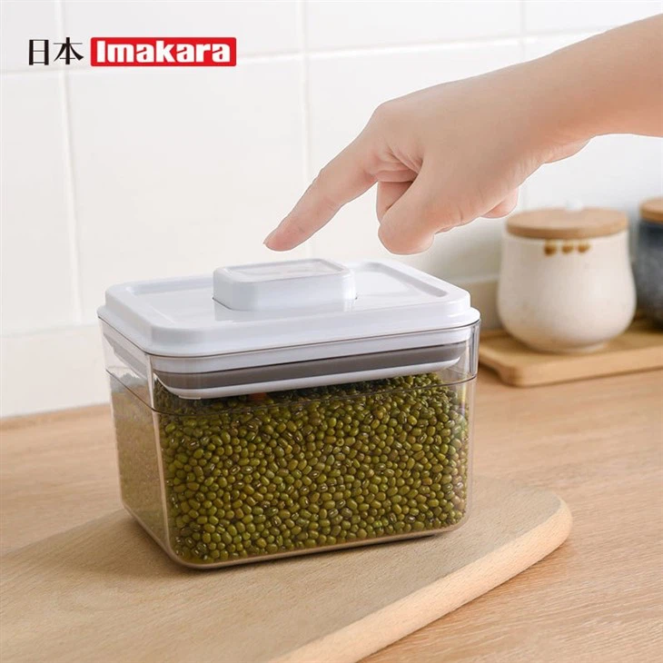 Air Tight Food Container With Pop Up Cap